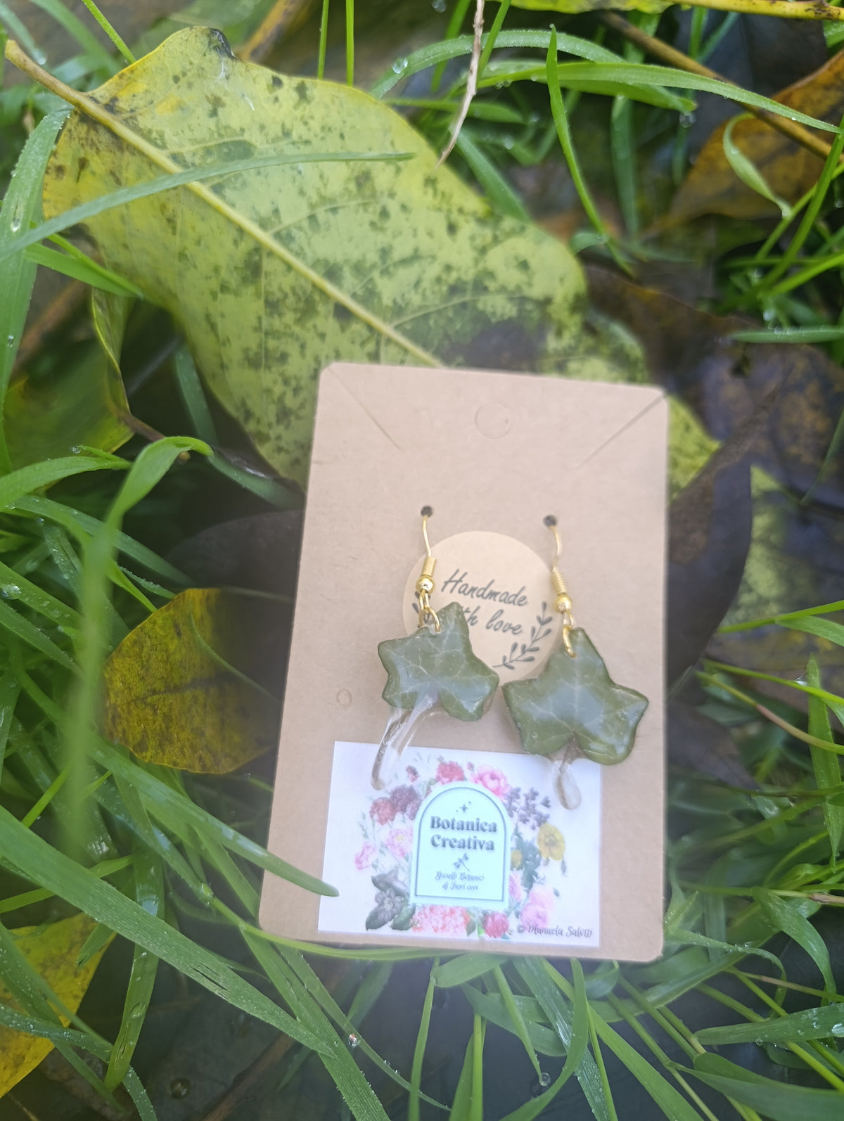 Orecchini Edera | fiori veri di Lucca