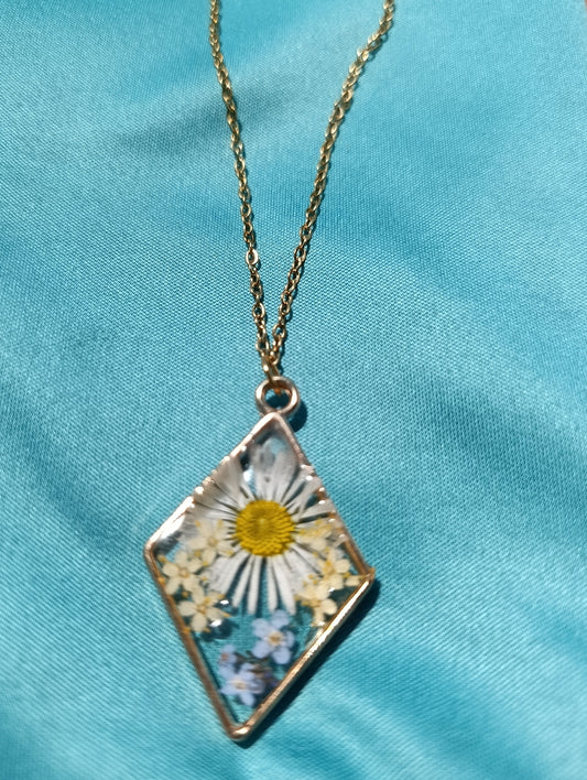 Collana rombo Margherita e Non ti scordar di me