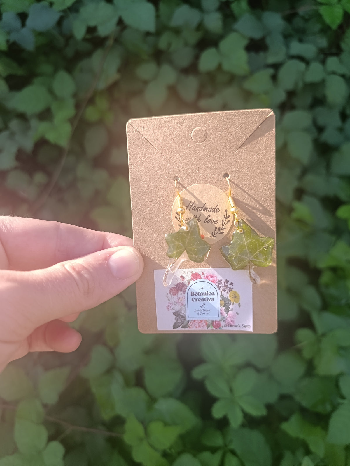 Orecchini Edera | fiori veri di Lucca