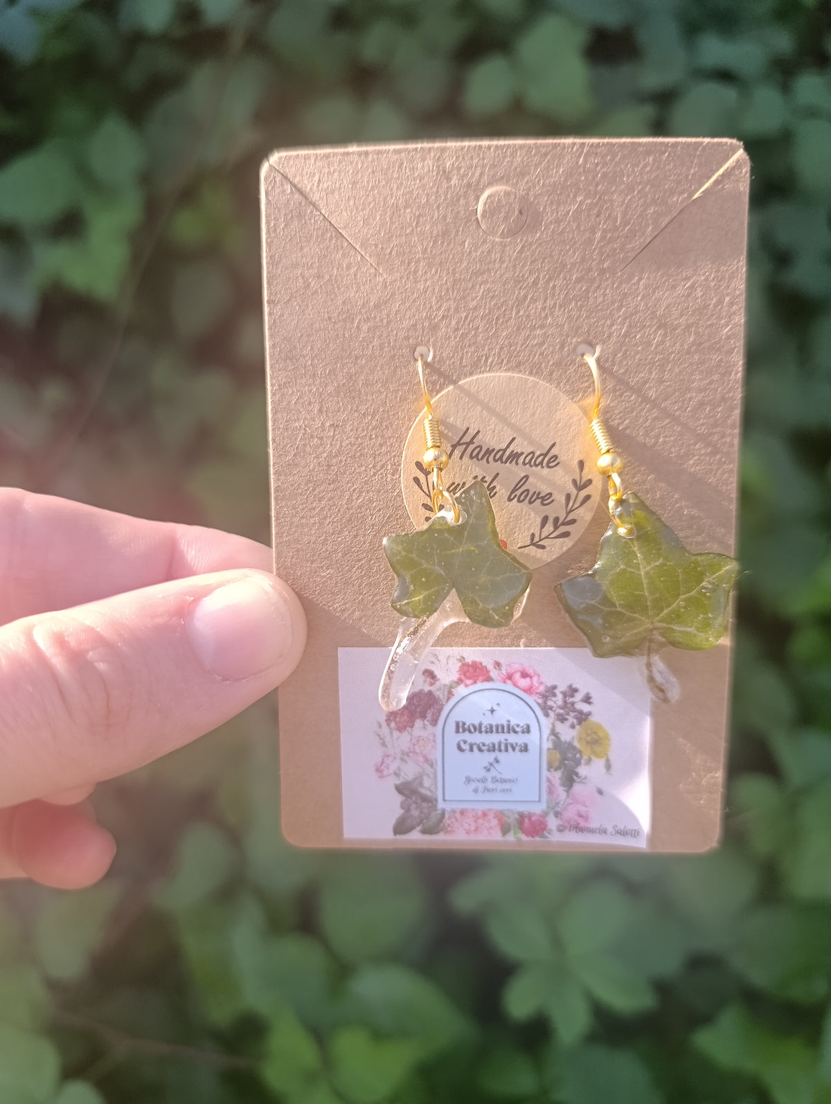 Orecchini Edera | fiori veri di Lucca