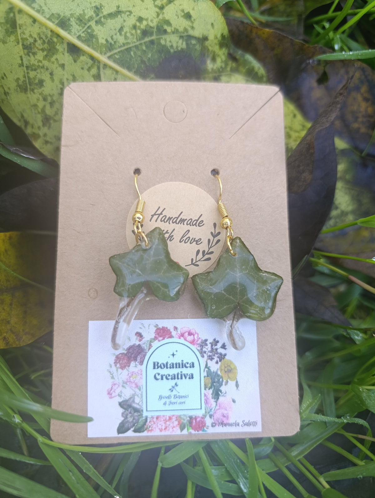 Orecchini Edera | fiori veri di Lucca