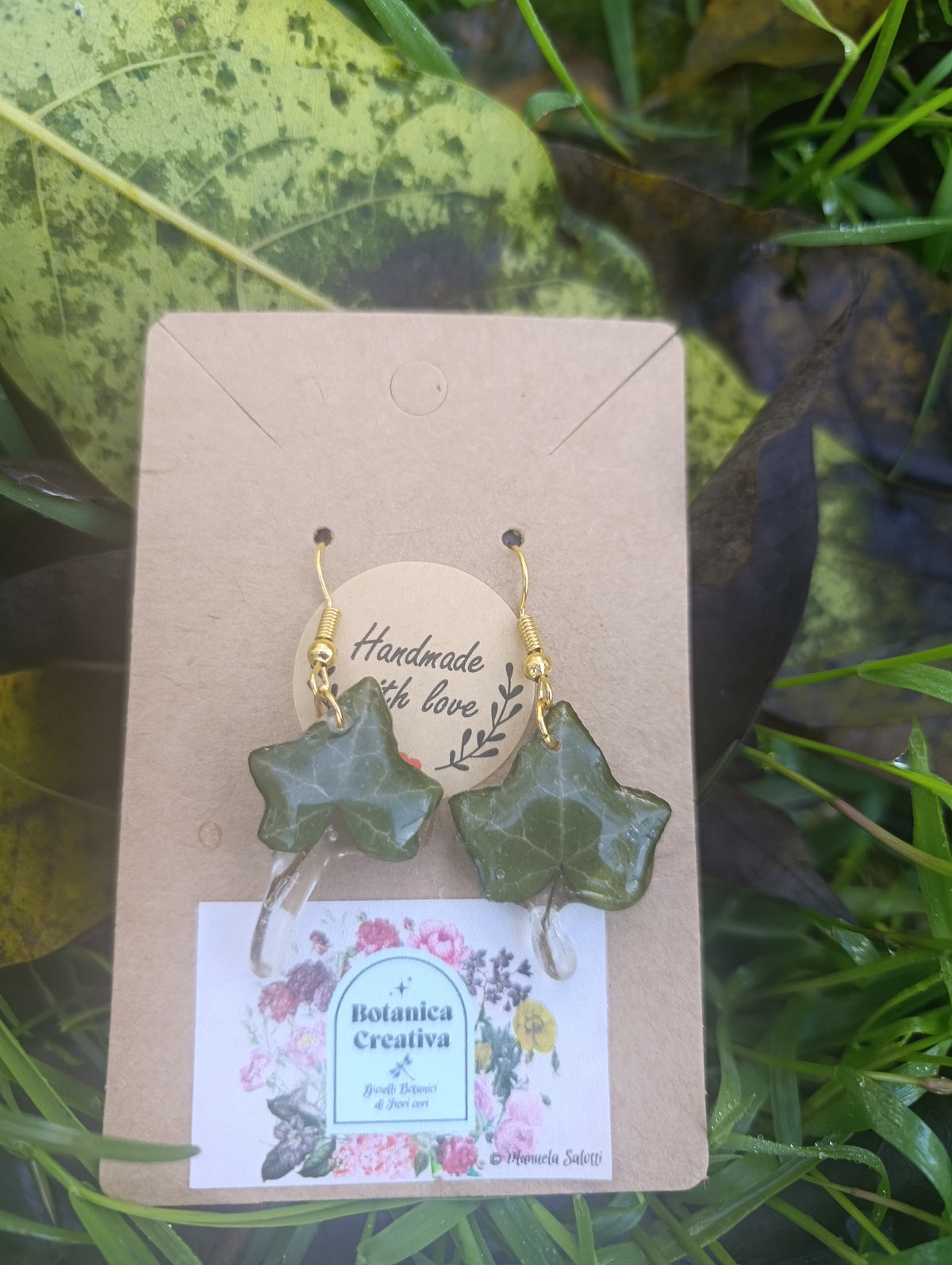 Orecchini Edera | fiori veri di Lucca