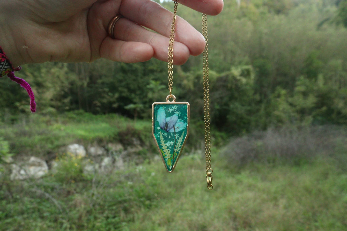 Collana bosco d'autunno|fiori veri di Lucca