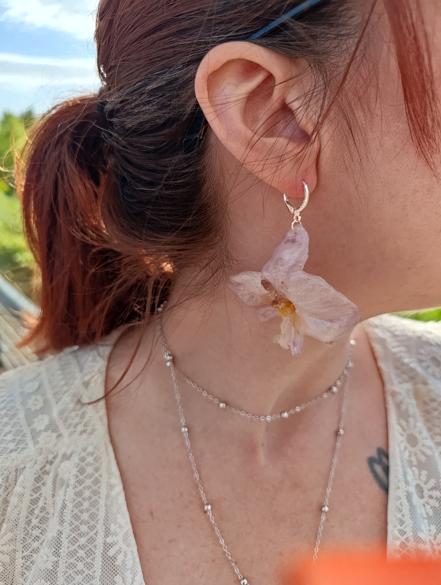 Orecchini Orchidea – Argento 925