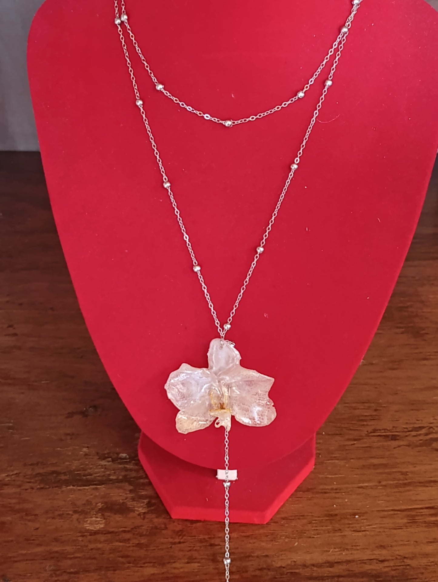 Collana Orchidea bianca| fatta a mano