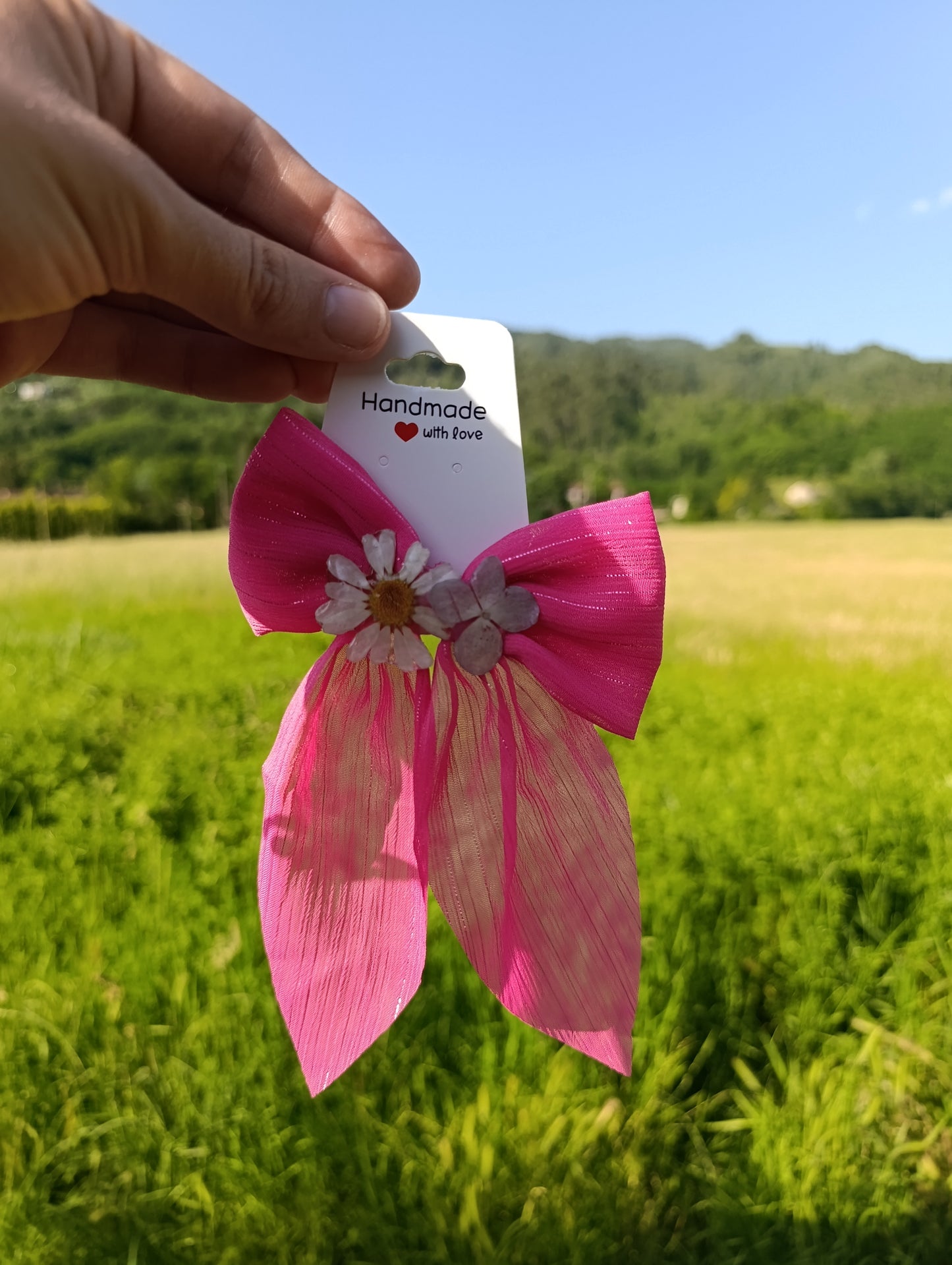 Fiocco Margherita e Ortensia|fiori veri di Lucca|pezzo unico