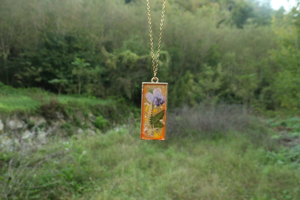 Collana Ciclamino d'Autunno| fiori veri di Lucca