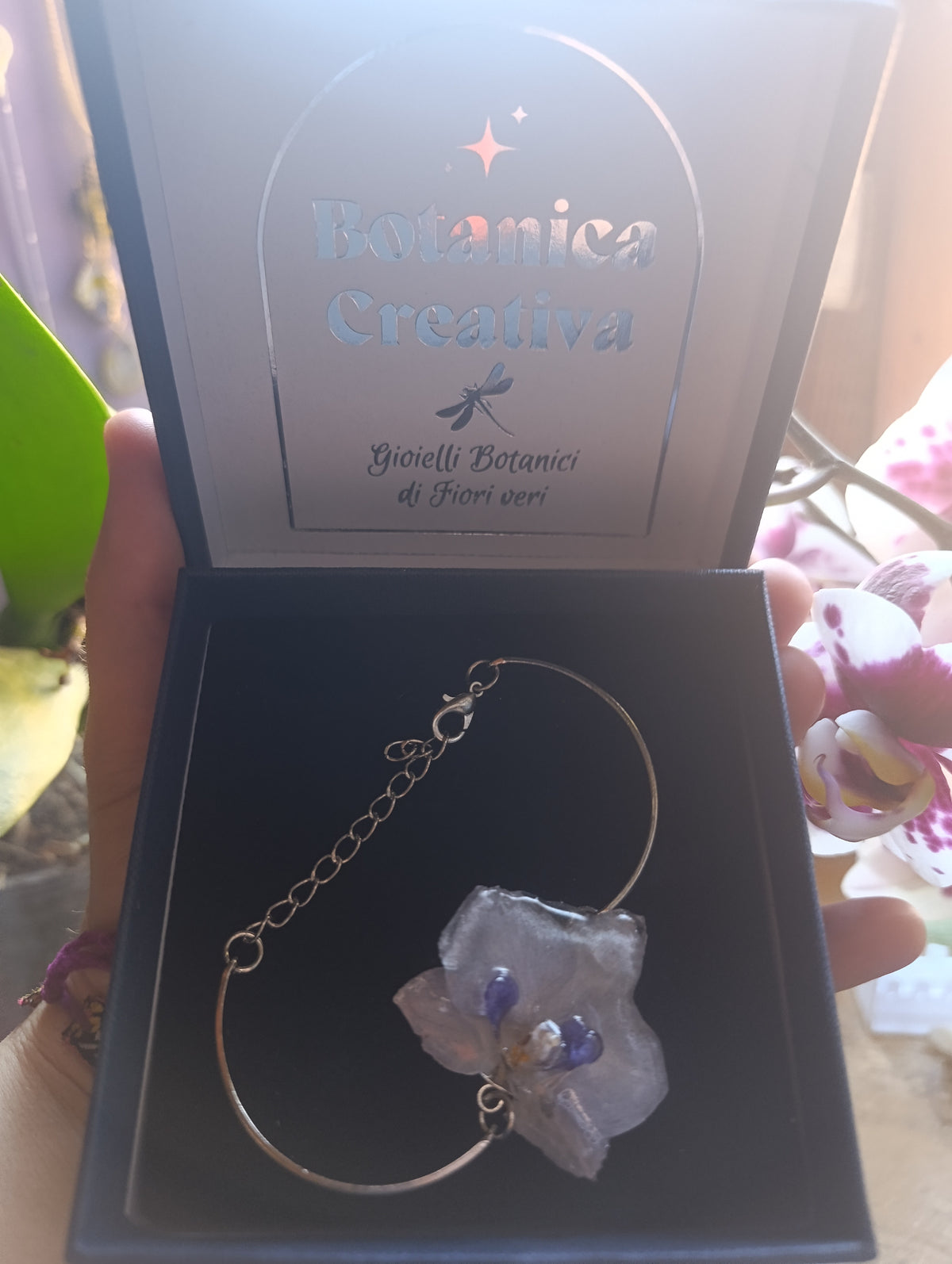 Braccialetto Orchidea Mini Phalaenopsis – Acciaio Ipoallergenico