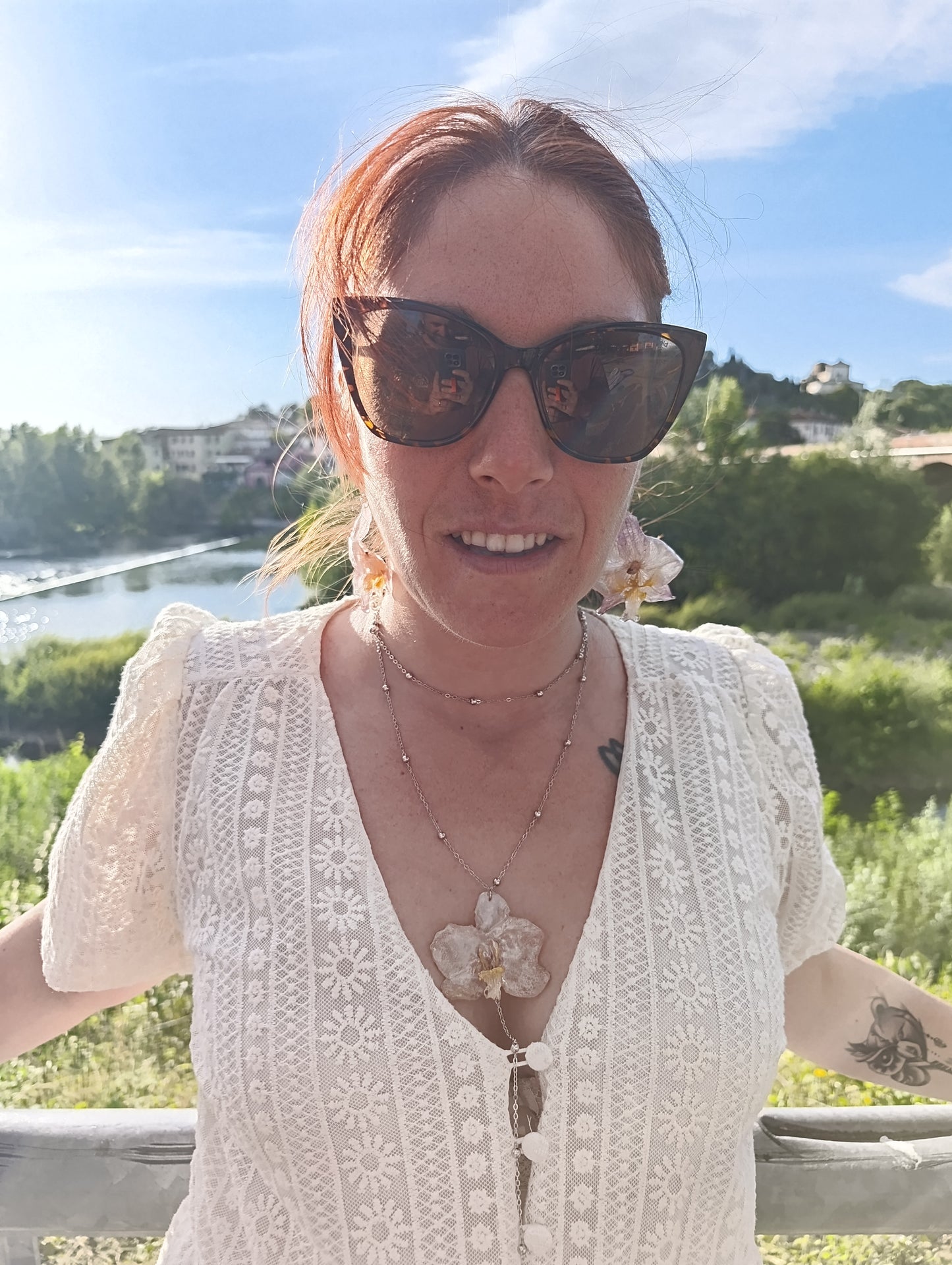 Collana Orchidea bianca| fatta a mano