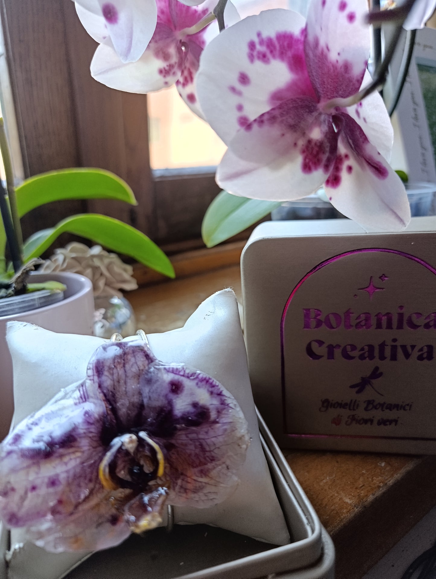 Bracciale con Orchidea — pezzo unico| fatto a Lucca|