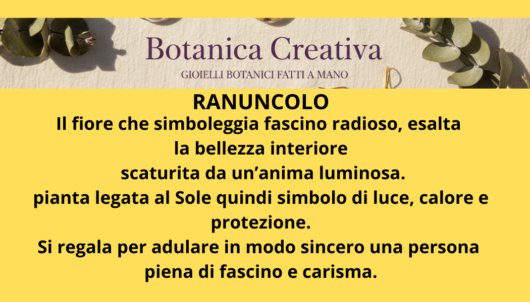 Bracciale Ranuncolo - fiori veri di Lucca