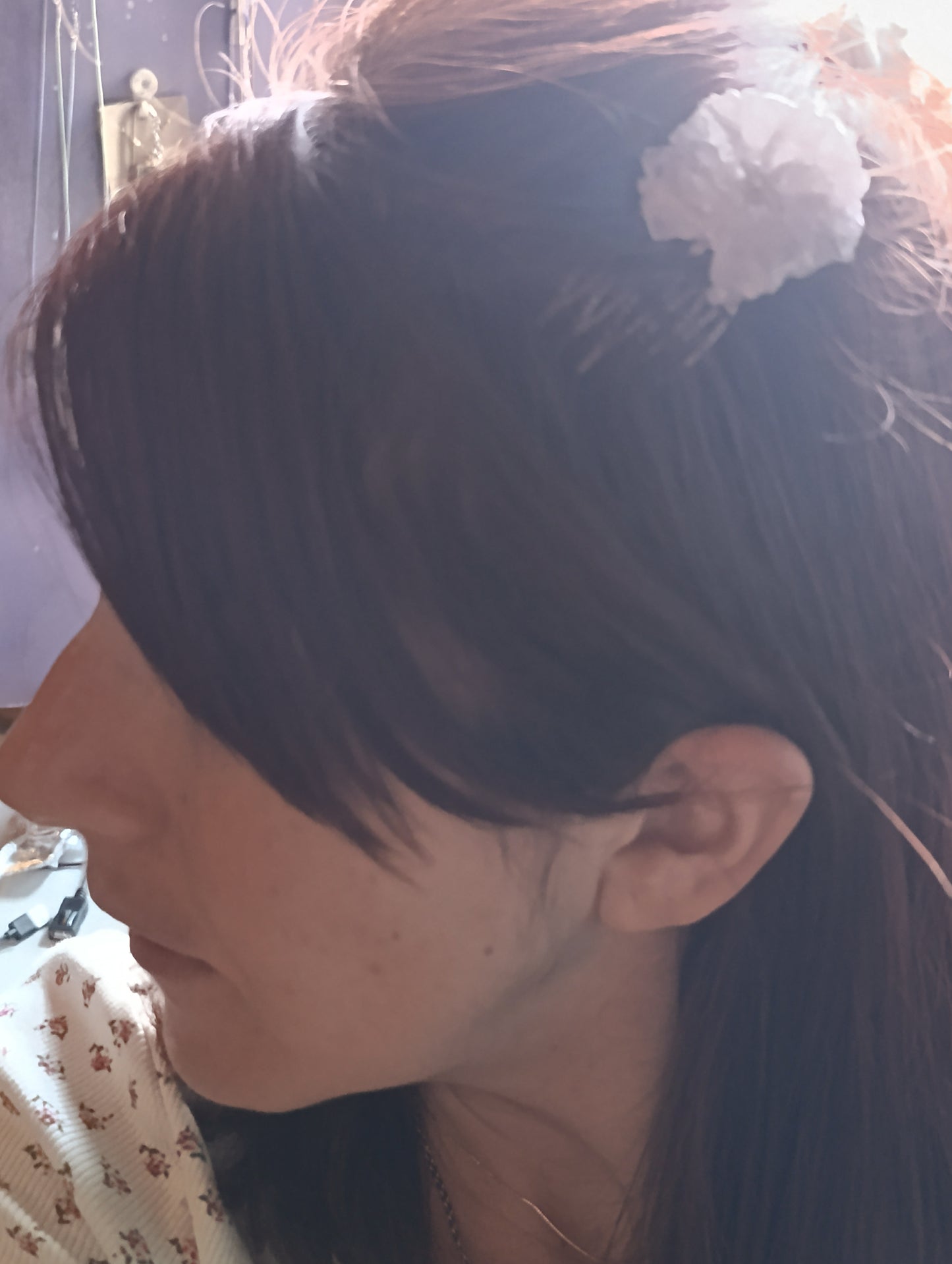 Pettinino botanico con Fiori Veri di Ciliegio Giapponese|Accessorio capelli sposa/ Pezzo unico