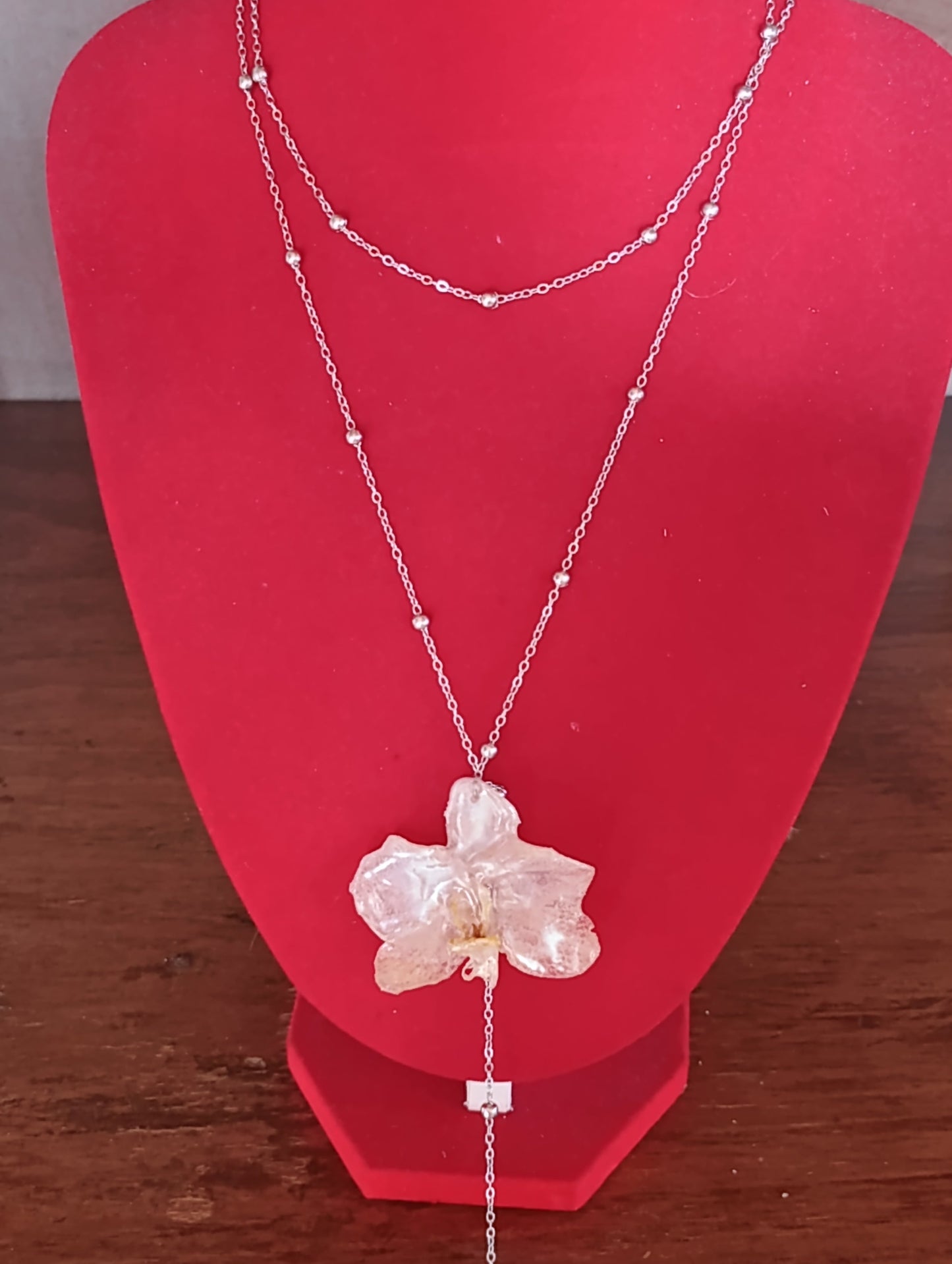 Collana Orchidea bianca| fatta a mano