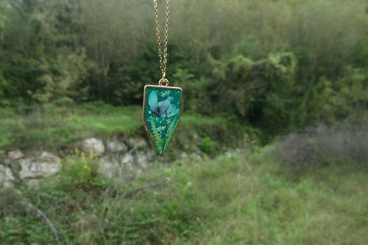 Collana bosco d'autunno|fiori veri di Lucca