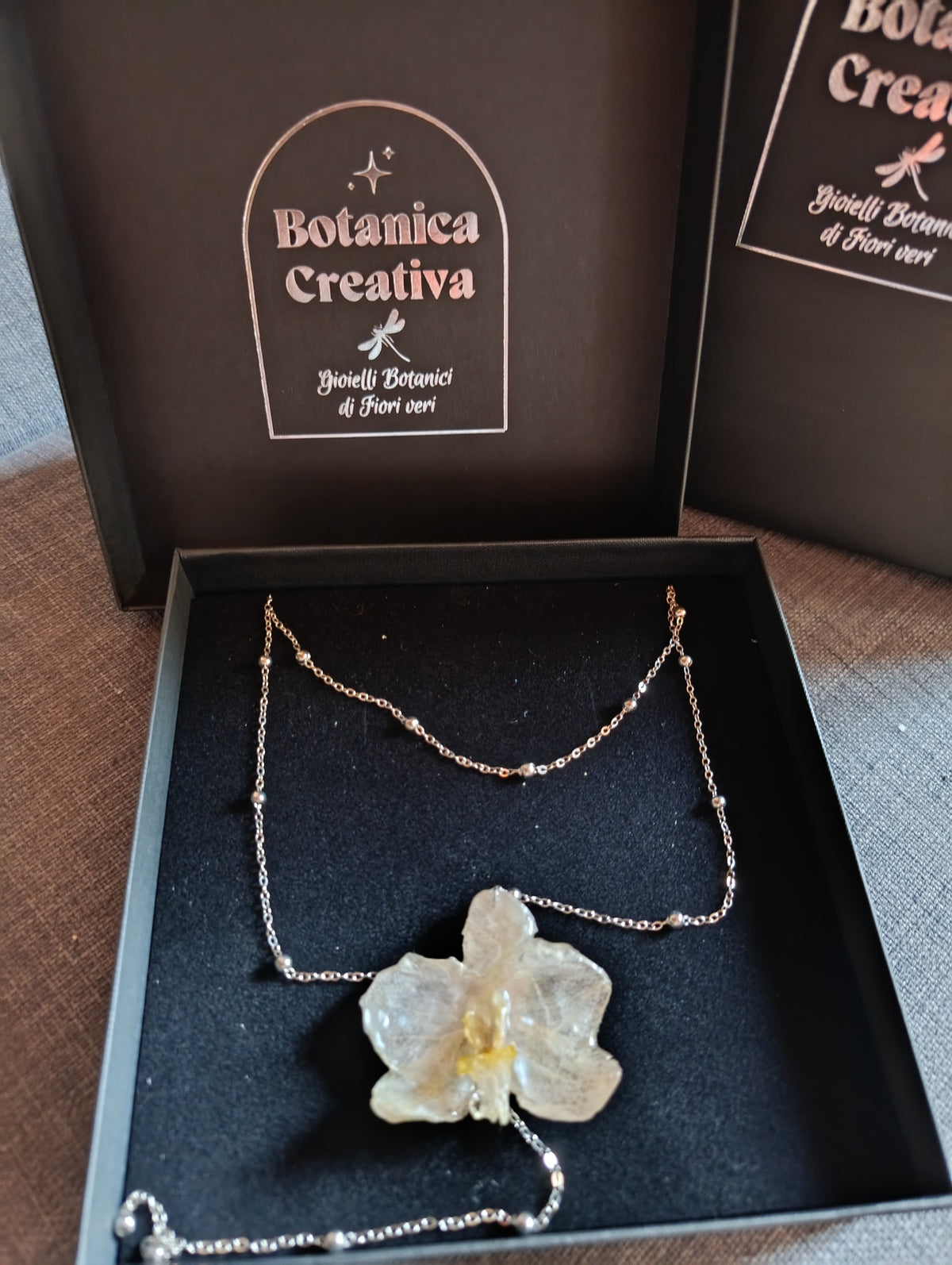 Collana Orchidea bianca| fatta a mano