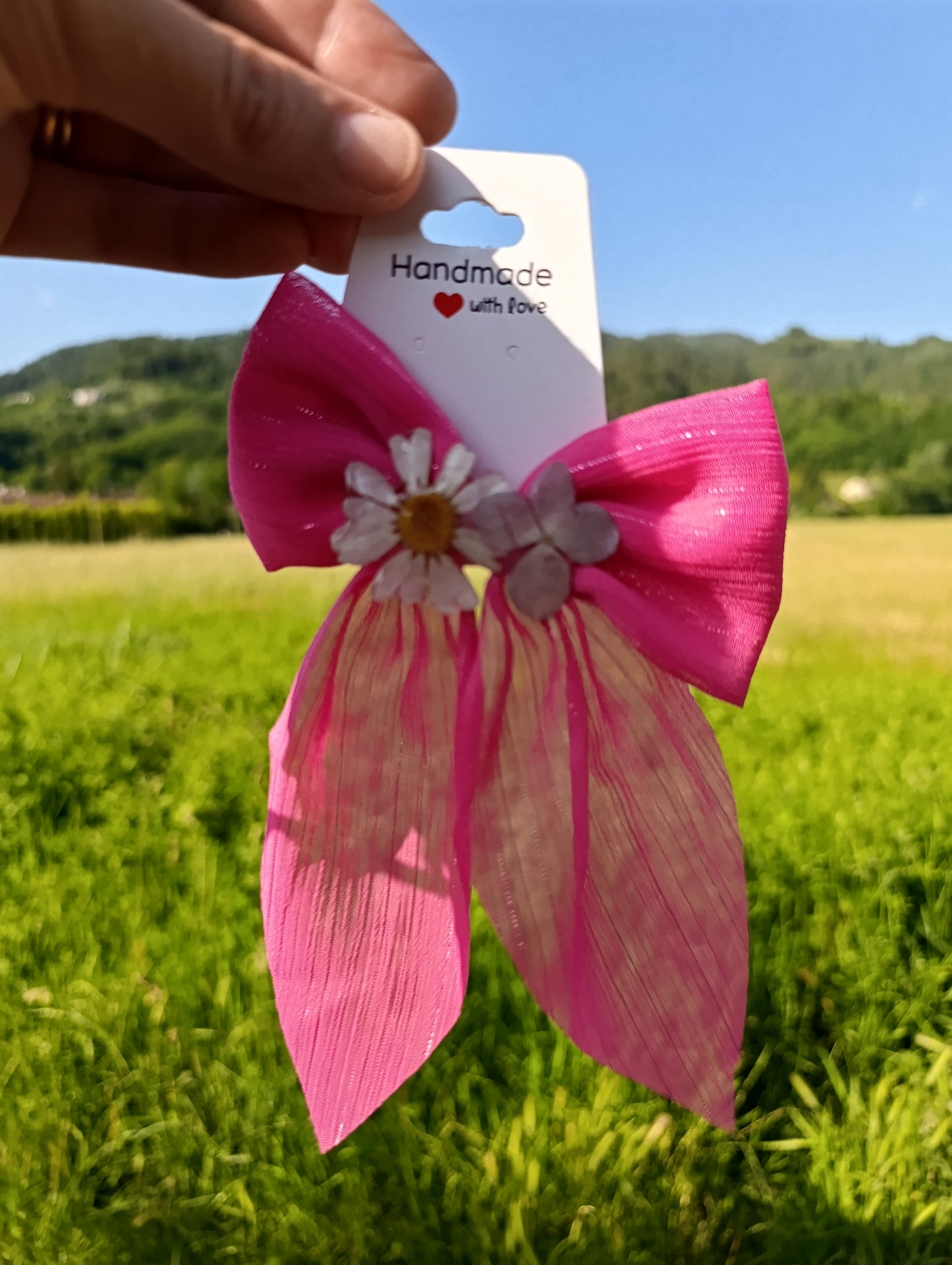 Fiocco Margherita e Ortensia|fiori veri di Lucca|pezzo unico