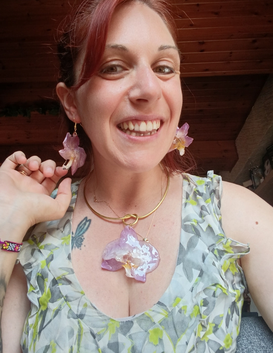 Orecchini "Orchidea Eterna"- Fiori Veri Lucca| coppia unica