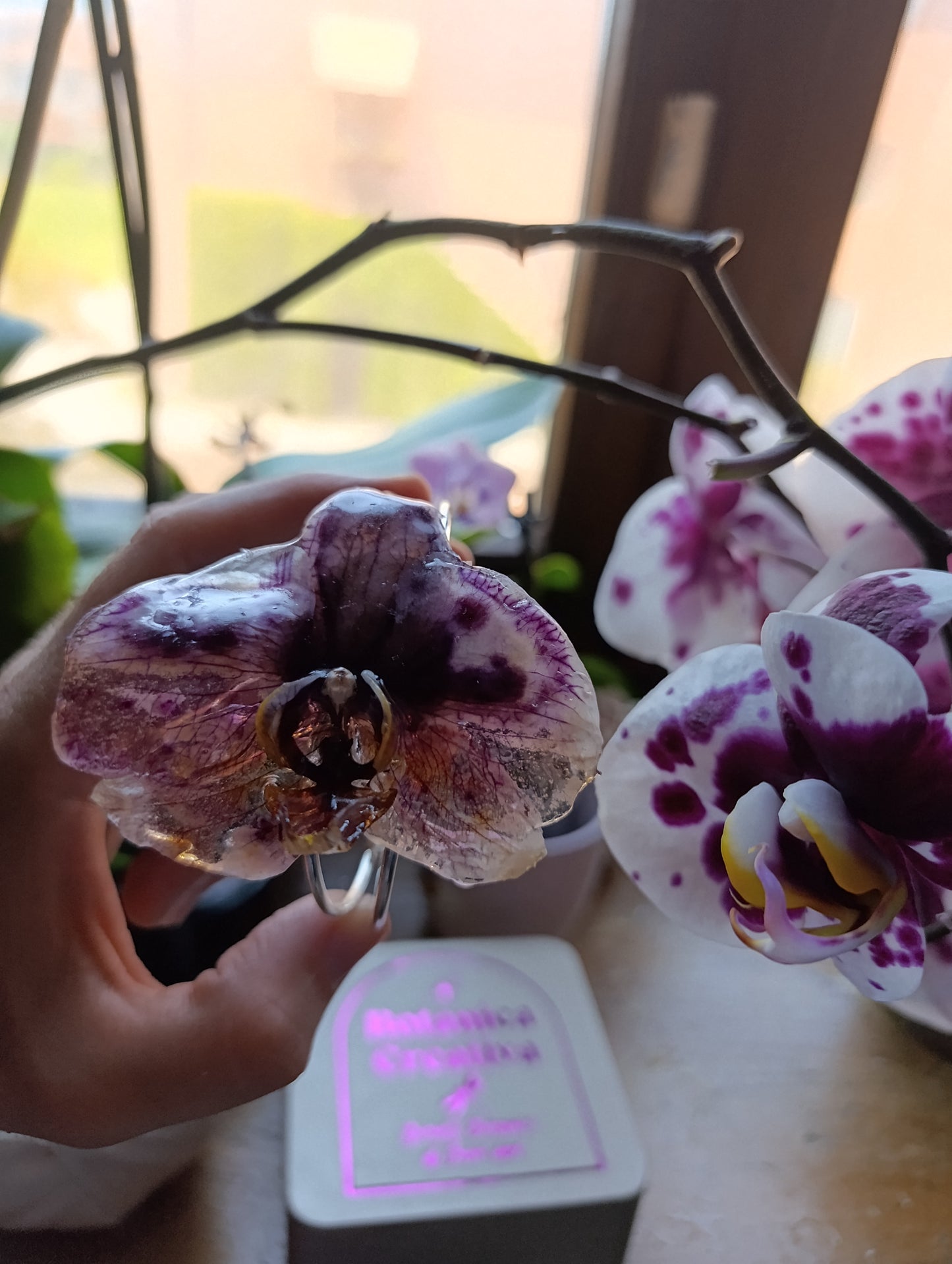 Bracciale con Orchidea — pezzo unico| fatto a Lucca|