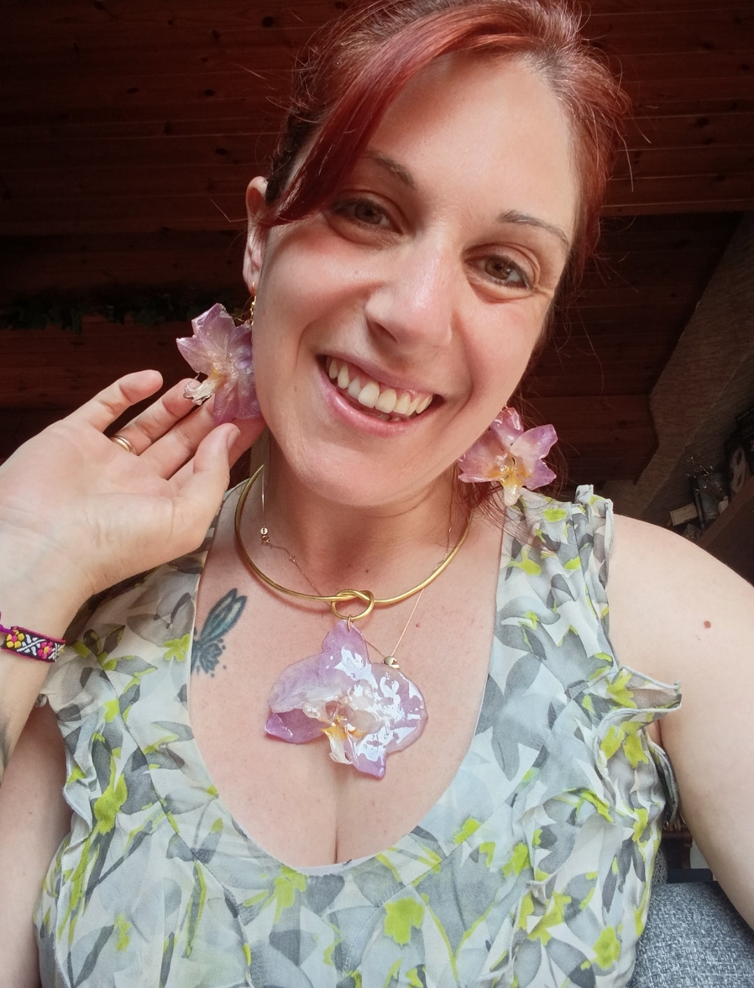 Orecchini "Orchidea Eterna"- Fiori Veri Lucca| coppia unica