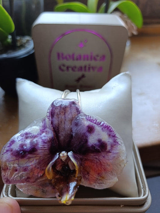 Bracciale con Orchidea — pezzo unico| fatto a Lucca|
