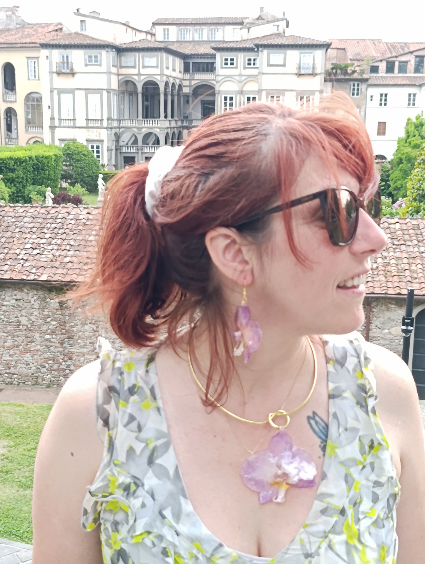 Orecchini "Orchidea Eterna"- Fiori Veri Lucca| coppia unica