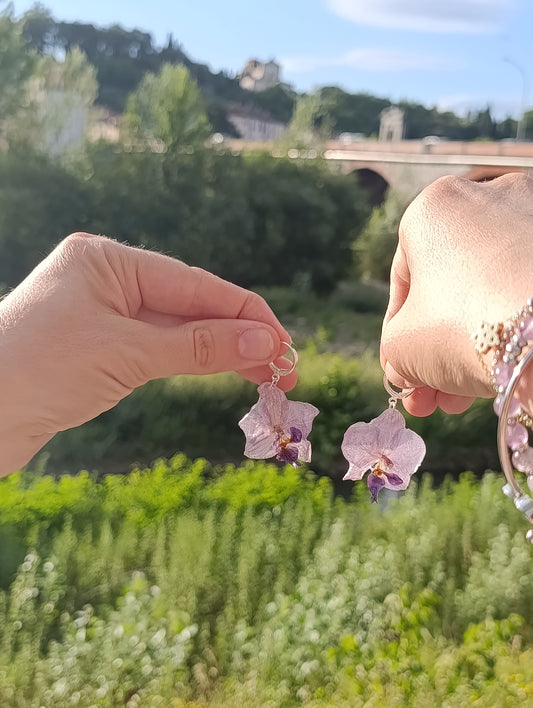 Orecchini Phalaenopsis – Fiori Veri in Resina
