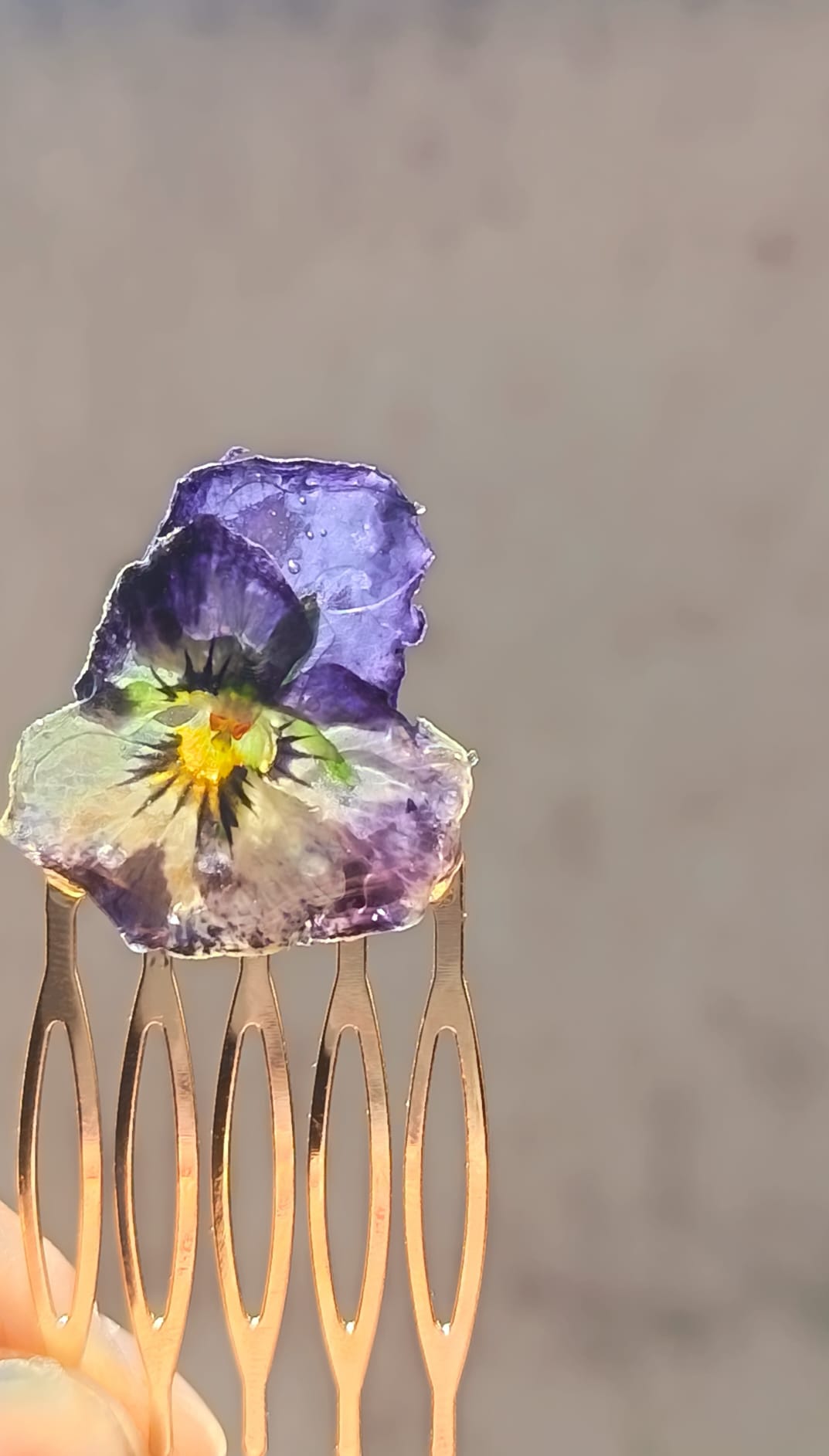 Accessorio per capelli/ Fiori Veri/ Pezzo Unico/Viola del pensiero