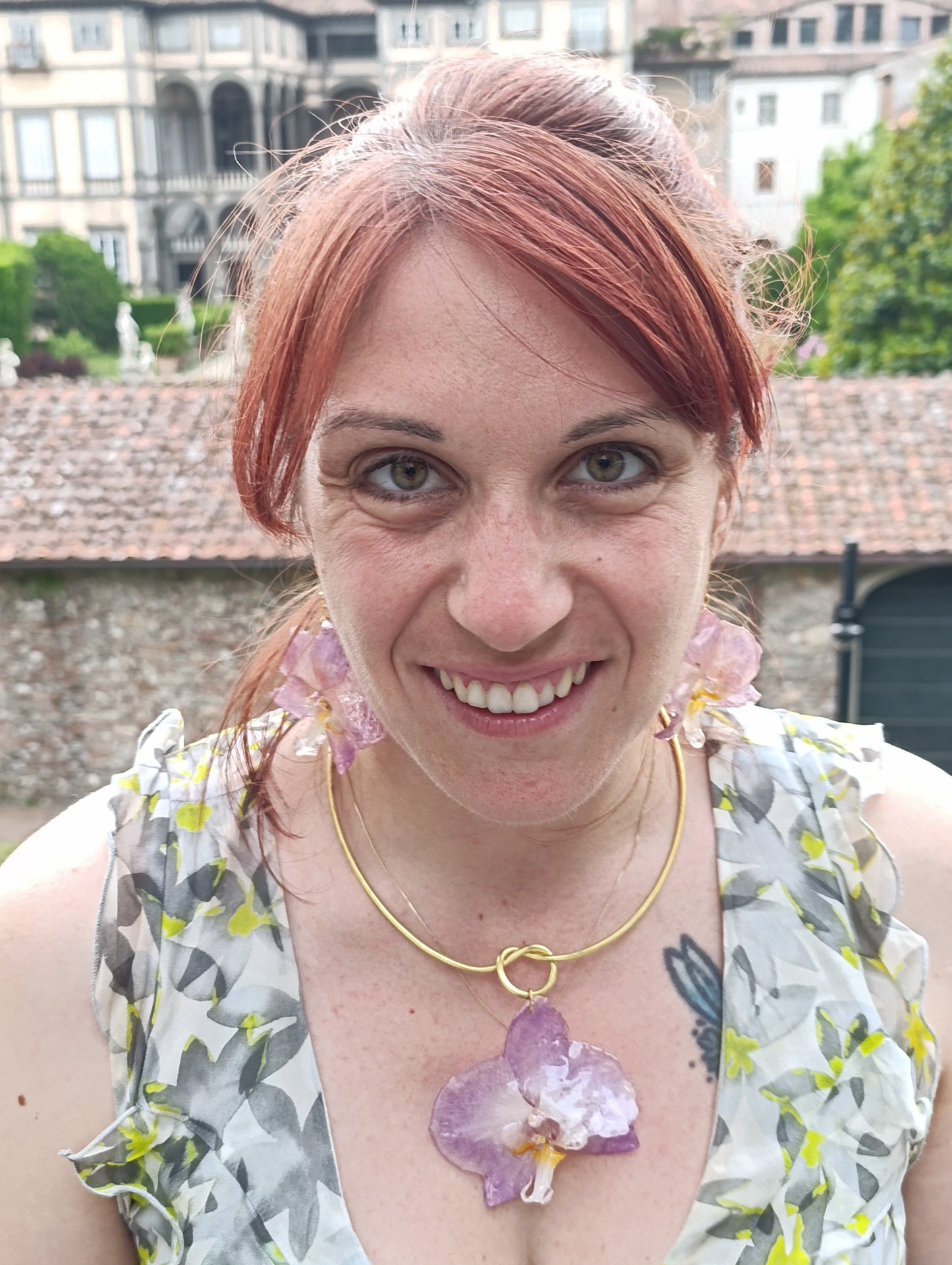 Orecchini "Orchidea Eterna"- Fiori Veri Lucca| coppia unica