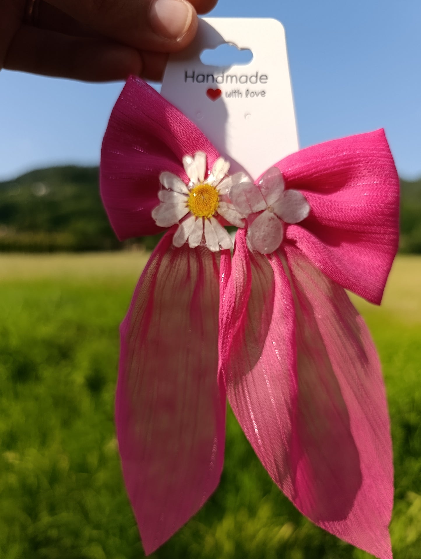 Fiocco Margherita e Ortensia|fiori veri di Lucca|pezzo unico