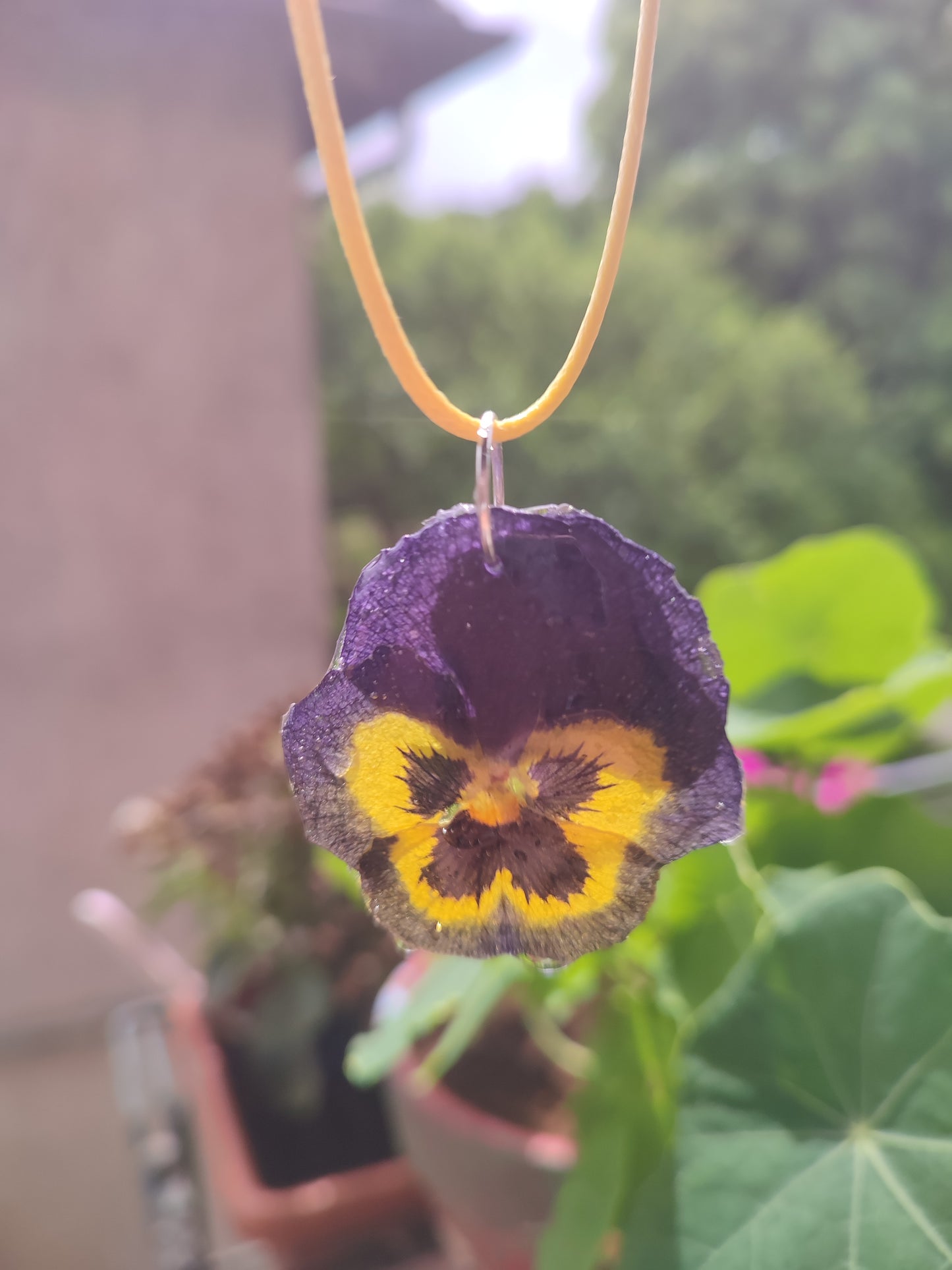 Collana PENSAmi- PENSAti- viola del pensiero