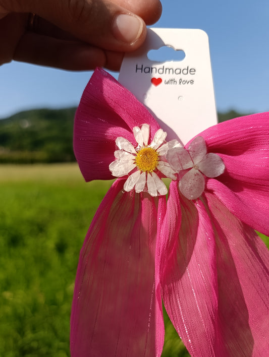 Fiocco Margherita e Ortensia|fiori veri di Lucca|pezzo unico