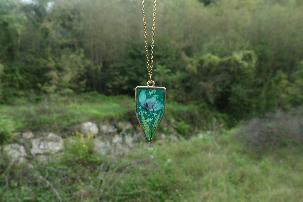 Collana bosco d'autunno|fiori veri di Lucca