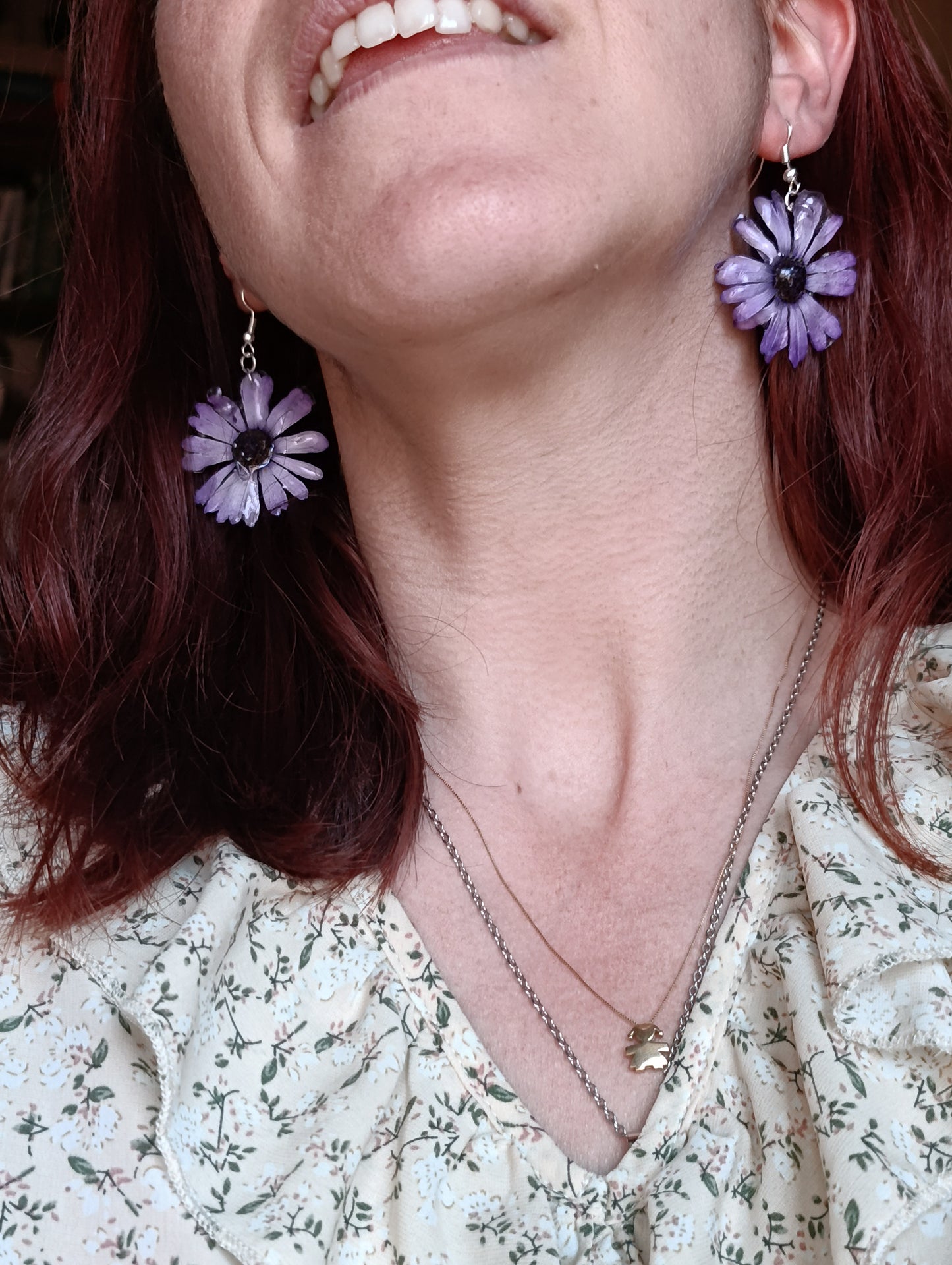 Orecchini Dimorfoteche / fiori Veri e resina