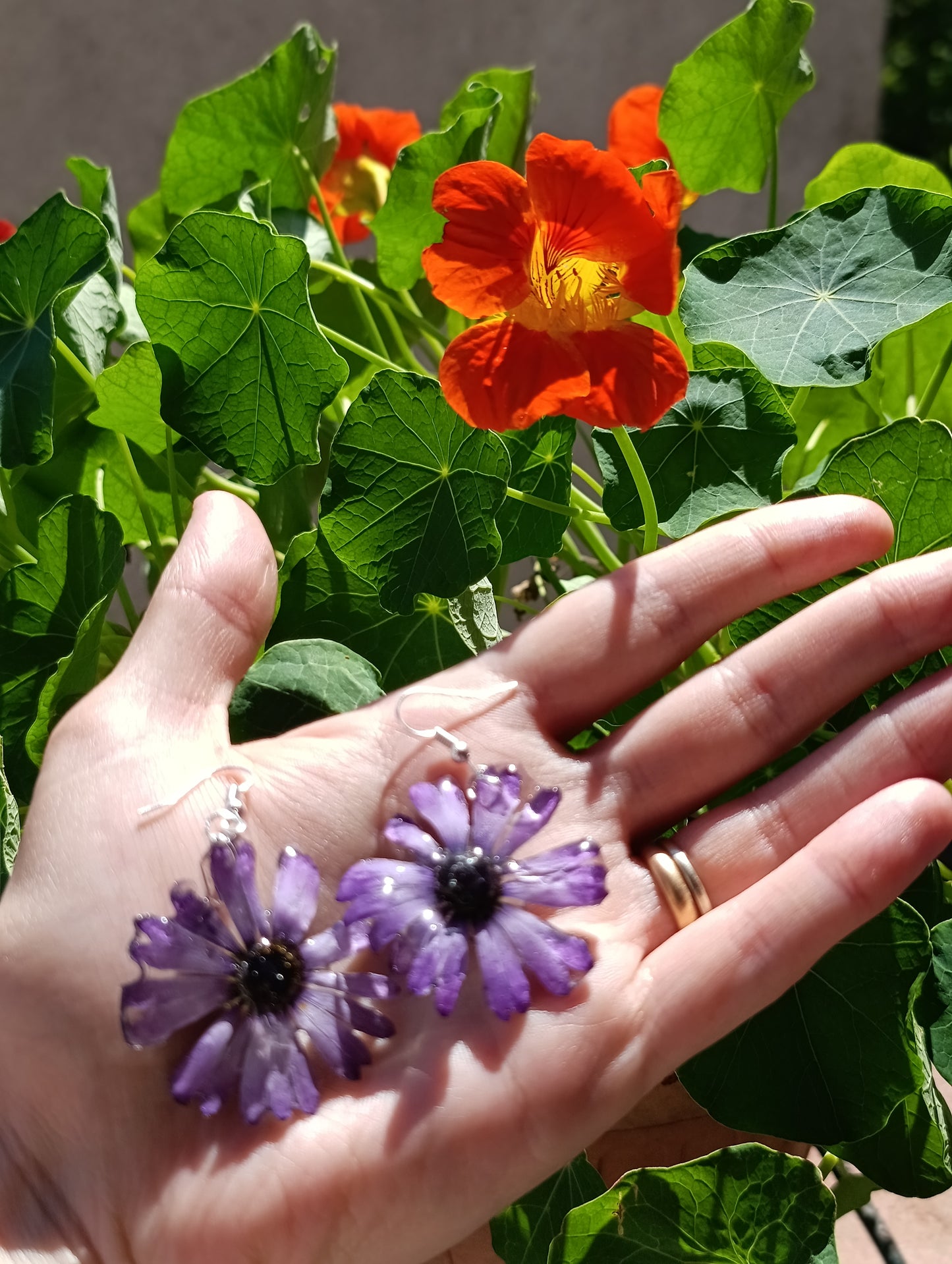 Orecchini Dimorfoteche / fiori Veri e resina