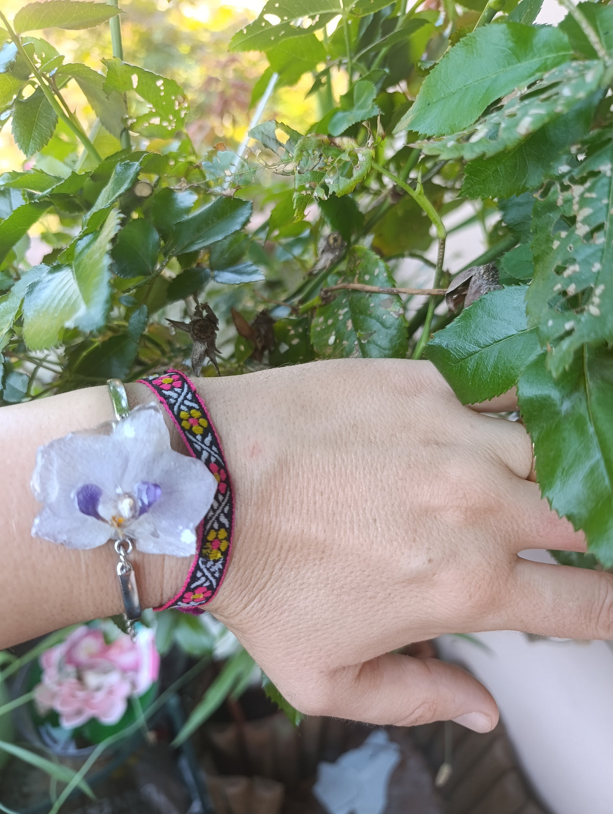 Braccialetto Orchidea Mini Phalaenopsis – Acciaio Ipoallergenico
